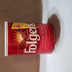 Folger 150th birthday metal coffee can